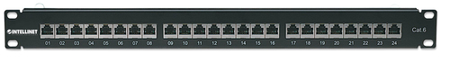 Intellinet Patchpanel 1HE 24-Port Cat6 FTP zw, afbeelding 3