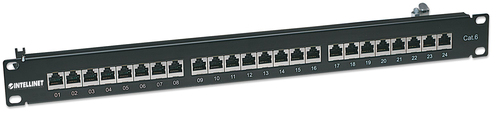 Intellinet Patchpanel 1HE 24-Port Cat6 FTP zw, afbeelding 2