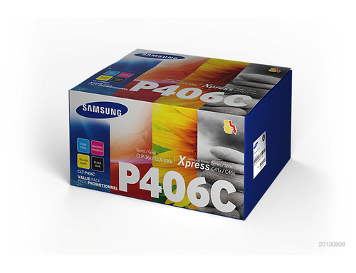 Original Samsung CLT406 B/C/M/Y Toner Value Pack - image 3