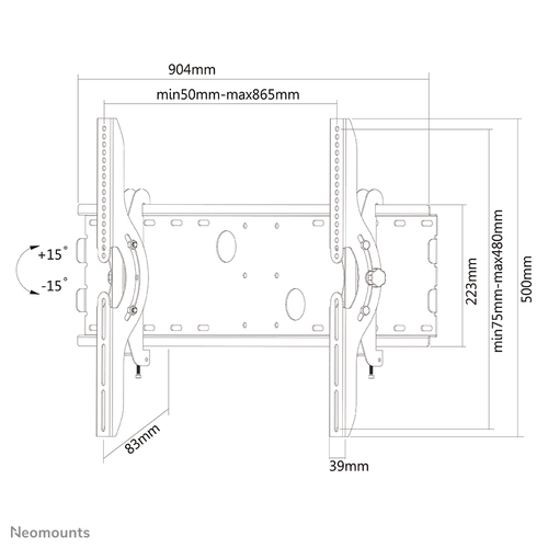 Neomounts PLASMA-W200 - Monitor wandsteun, afbeelding 8