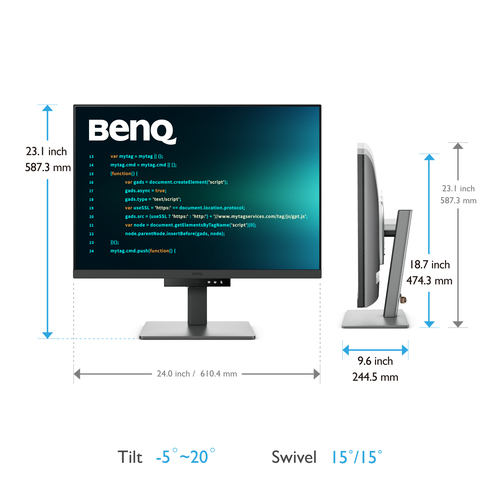 BenQ RD280U 28 in Ips 4K USB-C Height adjustable Programming monitor with MoonHalo backlight - image 5