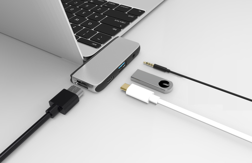 eSTUFF ES623100 interface hub USB 3.2 Gen 1 (3.1 Gen 1) Type-C 5120 Mbit/s Grey – image 3