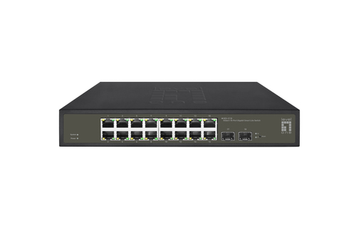LevelOne GES-2118 сетевой коммутатор Управляемый L2 Gigabit Ethernet (10/100/1000) Черный