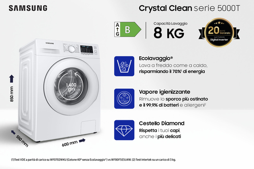 Samsung WW80TA046TT washing machine Front-load – image 4