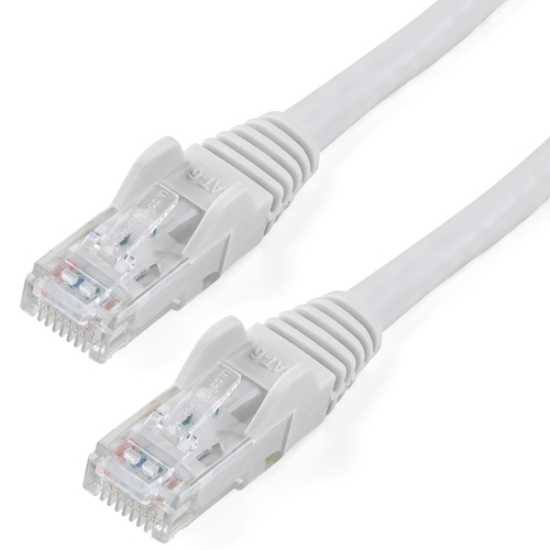 50FT CAT6 ETHERNET CABLE WHITE 100W POE