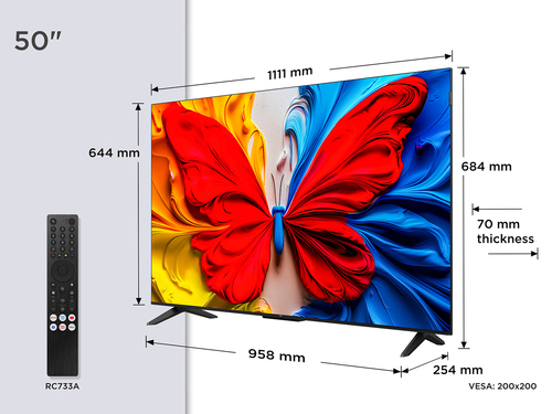 Tcl 50V5C UK 50 Full HD 1080p Hdr Smart Qled TV HDR10 Dolby Audio - image 3