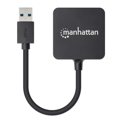 Manhattan Hub USB-A de 4 puertos, 4x USB-A, 5 Gbps (USB 3.0), Funciona por USB (sin fuente externa). Carga rápida: 1 puerto hasta 0,9 A; para carga en 4 puertos se requiere fuente de alimentación externa (no incluida), equivalente a ST4300MINU3B imagen 4