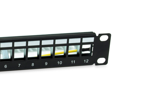 Equip Patchpanel 12x RJ45 Cat6A 10" FTP 1HE Premium zwart, afbeelding 4