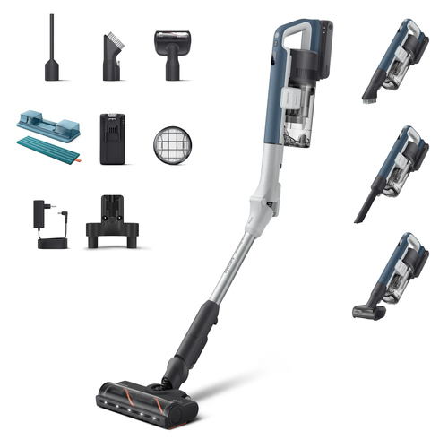 Philips XC3363/10 stick vacuum/electric broom 2-in-1 stick vacuum Battery Dry&wet HEPA Bagless Grey, Blue