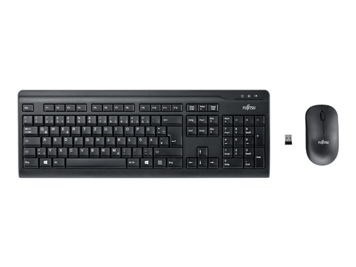 Fujitsu LX410 keyboard Mouse included Office RF Wireless QWERTZ Hungarian Black – image 1