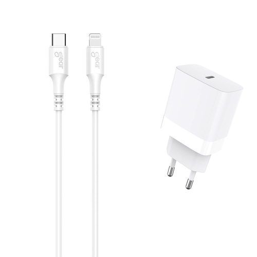 Gear Charger 220V 1xUSB-C PD 20W Cable Lightning for USB-C MFI C94