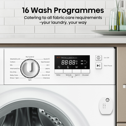 Hisense 3 Series WD3M841BWI Integrated 8 kg Washer Dryer - White - image 7