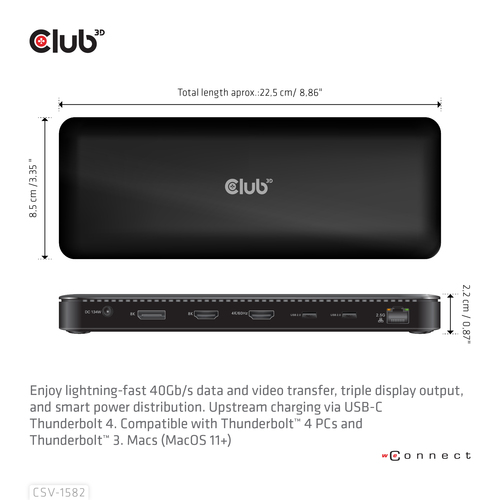 Club 3D Thunderbolt 4 12-in-1 Dock dockingstation, afbeelding 5