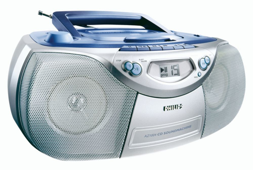 Philips AZ1004/00C garso kolonėlių komplektas namams 2 W Mėlyna, Sidabras