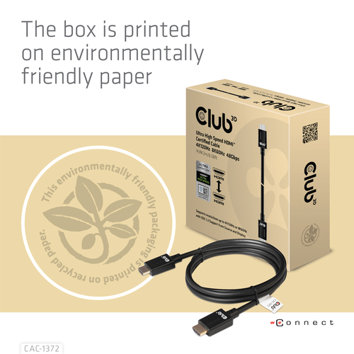 Club 3D Ultra High Speed HDMI 2.1 gecertificeerde kabel male-male, afbeelding 2