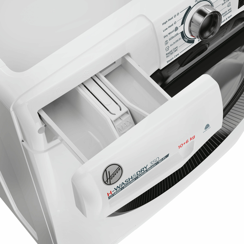 Hoover H-Wash&Dry 350 H3DPS41066TAMB80 Wifi Connected 10Kg/6Kg Washer Dryer with 1400 rpm - White - D Rated [Wash&Dry], A Rated [Wash Only], White - image 6