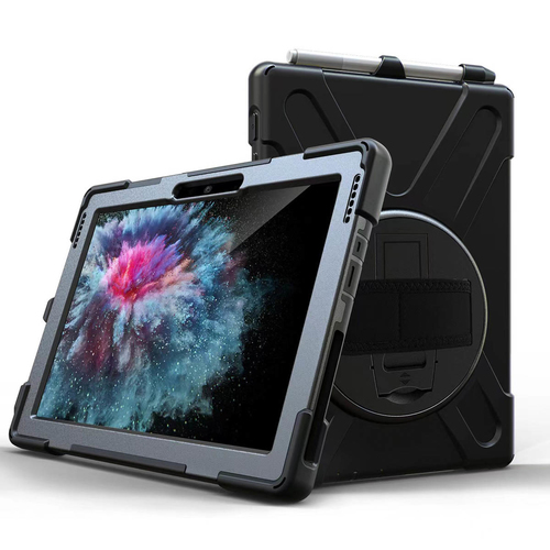 Accezz Full Protective backcover met strap voor de Samsung Galaxy Tab Active 5 Pro / 4 Pro - Zwart, afbeelding 9