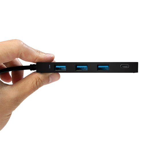 LogiLink UA0311 USB 3.0 (3.1 Gen 1) Type-C 5000Mbit/s Zwart hub 3x USB A 1x C, afbeelding 2