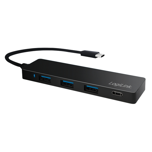 LogiLink UA0311 USB 3.0 (3.1 Gen 1) Type-C 5000Mbit/s Zwart hub 3x USB A 1x C