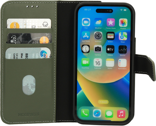 Mobiparts Leather 2 in 1 Wallet Case Apple iPhone 14 Pro Green – image 2