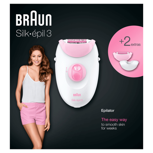 Braun Silk-épil 3 81647001 epilator 20 tweezers White, Rose – image 2