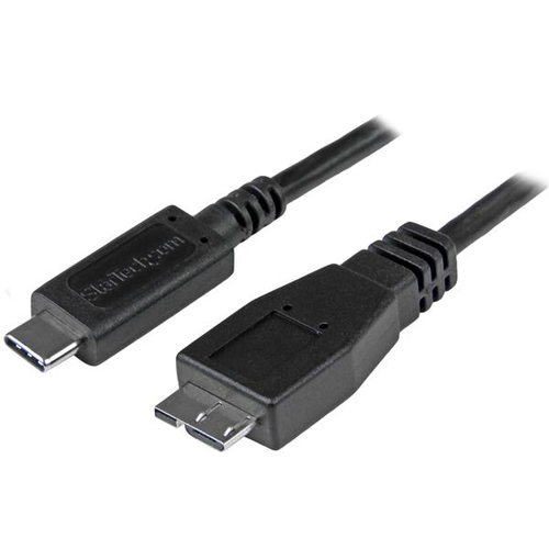 StarTech.com USB C to Micro USB Cable - 3 ft / 1m - USB 3.1 - 10Gbps - Micro USB Cord - USB Type C to Micro USB Cable (USB31CUB1M) USB Type-C kabel 1m Sort