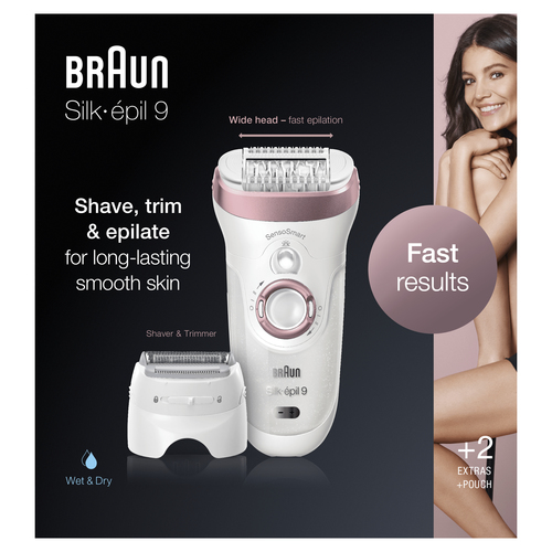 Braun Silk-épil 9 80715557 epilator 40 tweezers White – image 3
