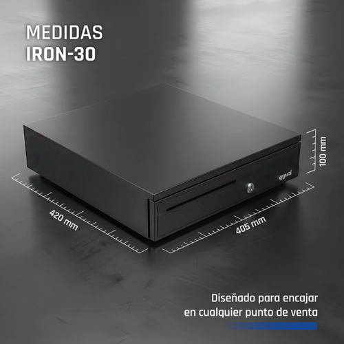 iggual Cajón Portamonedas IRON-30 42cm 5+5 negro