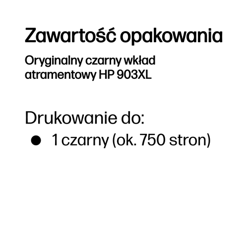 Oryginalny czarny wkład atramentowy HP 903XL