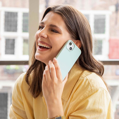 Accezz Liquid Silicone voor Apple iPhone 12 (Pro) Telefoonhoesje Blauw, afbeelding 2