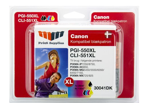 MM Black & Color Inkjet Cartridges - Replace Canon PGI-550XL & CLI-551XL (BK & BK/C/M/Y)