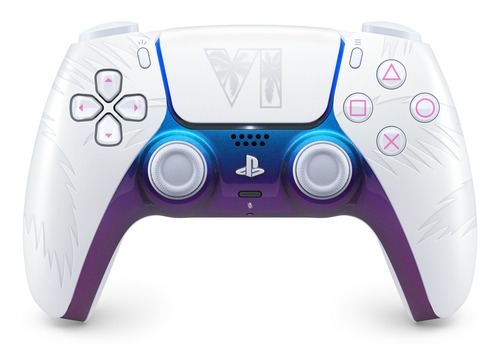 Sony Interactive Entertainment DualSense - Grand Theft Auto VI White Limited Edition Белый, Розовый, Синий Bluetooth/USB Геймпад Цифровой PlayStation 5