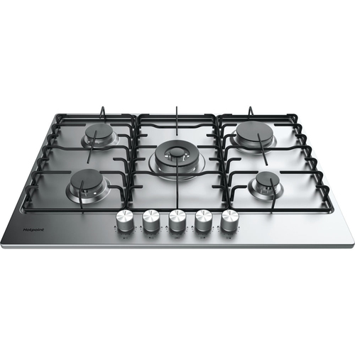 Hotpoint PPH75PDFIXUK 75cm 5 Burner Gas Hob in Stainless Steel Wok Bur - image 1