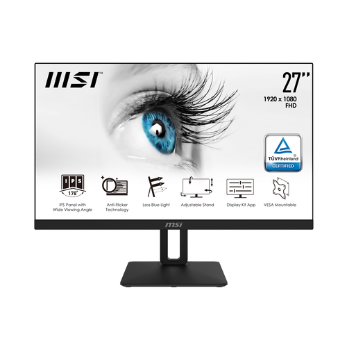 MSI Pro MP271P монитор для ПК 68,6 cm (27") 1920 x 1080 пикселей Full HD LED Черный