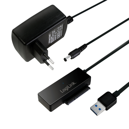 LogiLink Adapter USB 3.0 > SATA met OTB met voeding