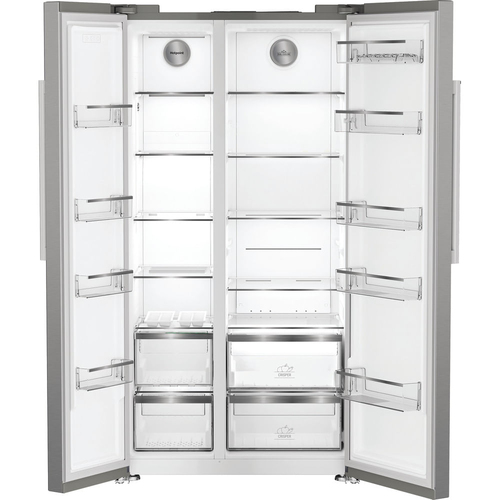 Hotpoint HPG2 6592 XP4UK Frost Free American Fridge Freezer - Silver - E Rated, Silver - image 3