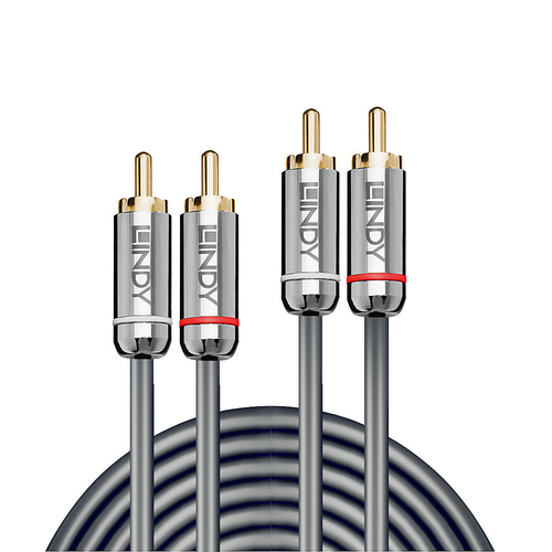Lindy Audiokabel Dual Phono 3.5mm Cromo line 5m, afbeelding 2