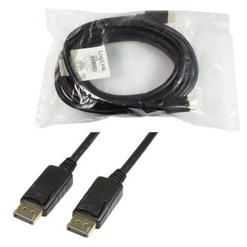 LogiLink CV0076 DisplayPort kabel 7,5 m Zwart, afbeelding 6