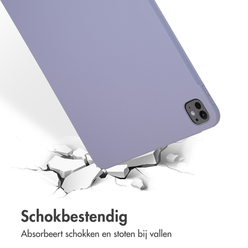 Accezz Liquid Silicone Backcover met penhouder iPad Pro 13 (2024) M4 - Lila, afbeelding 2