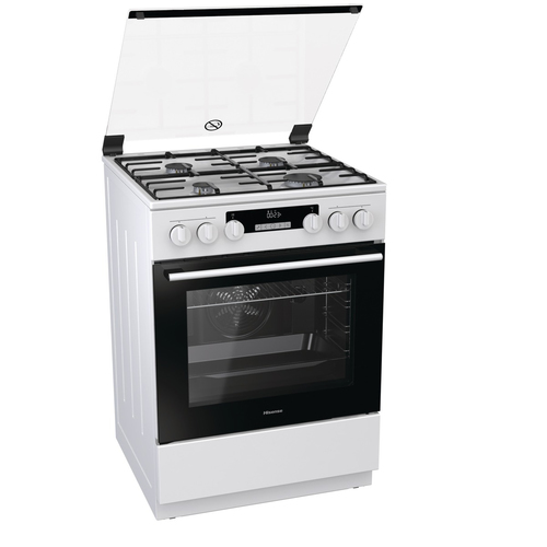 Hisense HC6521BW cooker Freestanding cooker Electric Gas White