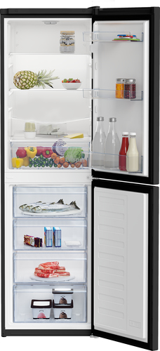 Beko CFG4582B 182cm 50/50 Frost Free Fridge Freezer - Black - E Rated, Black - image 3