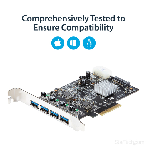 StarTech.com 4 Port USB 3.1 PCI-e Card - 10Gbps - 4x USB w/ Two Dedicated Channels - PCI Express Expansion Card / Adapter – image 9