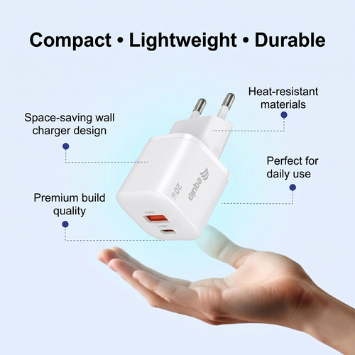 Equip 2-Port 20W GaN USB PD Charger, USB-C x 1, USB-A x 1 – image 7