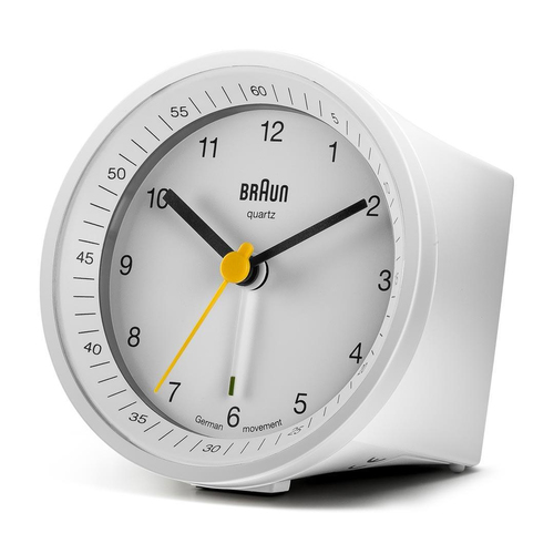 Braun BNC007WHWH-DCF Kvarts äratuskell Valge