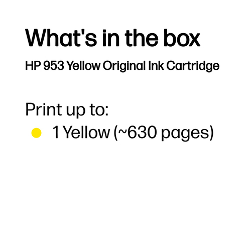 HP 953 Yellow Original Ink Cartridge (F6U14AE) - image 3