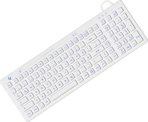 KeySonic KSK-6031INEL-Wh (DE) клавиатура Промышленный USB QWERTZ Немецкий Белый