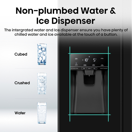 Hisense RS694N4BCE side-by-side refrigerator Freestanding – image 7
