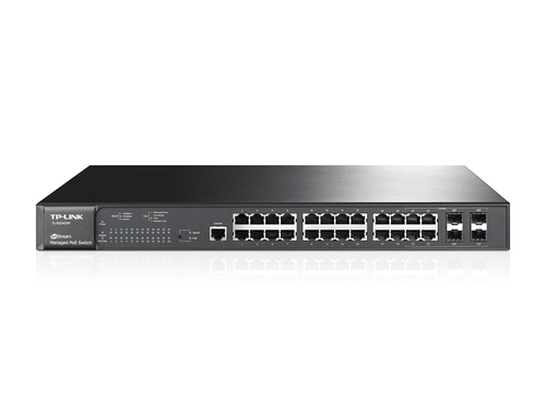 TP-Link TL-SG3424P сетевой коммутатор Управляемый L2 Gigabit Ethernet (10/100/1000) Питание по Ethernet (PoE) 1U Черный