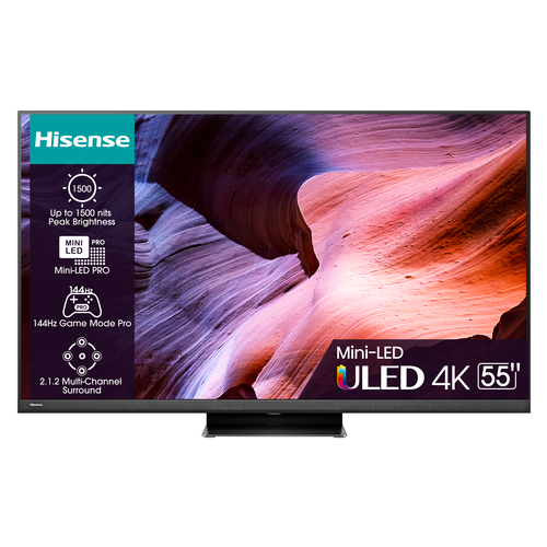 Hisense 55U8KQ 139,7 cm (55") 4K Ultra HD Wi-Fi Черный, Серый 500 cd/m²