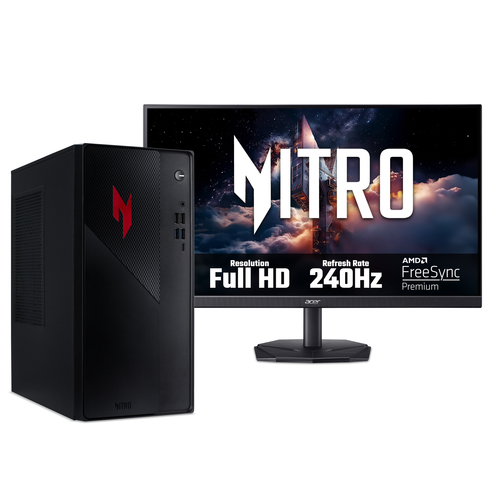 Acer NITRO 20 Gaming Desktop + KG242YW3